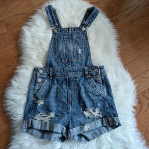 H&M Short Denim Jean Overalls 2 XS